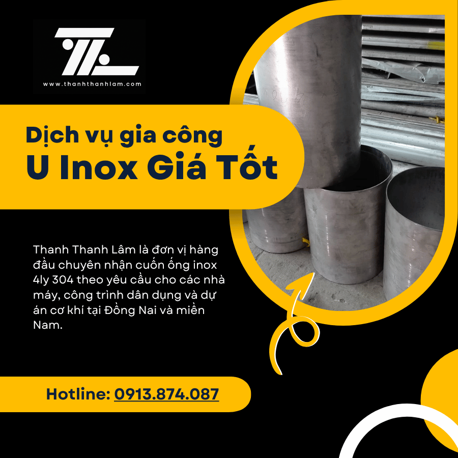 Gia công cuốn ống inox 4ly 304 1