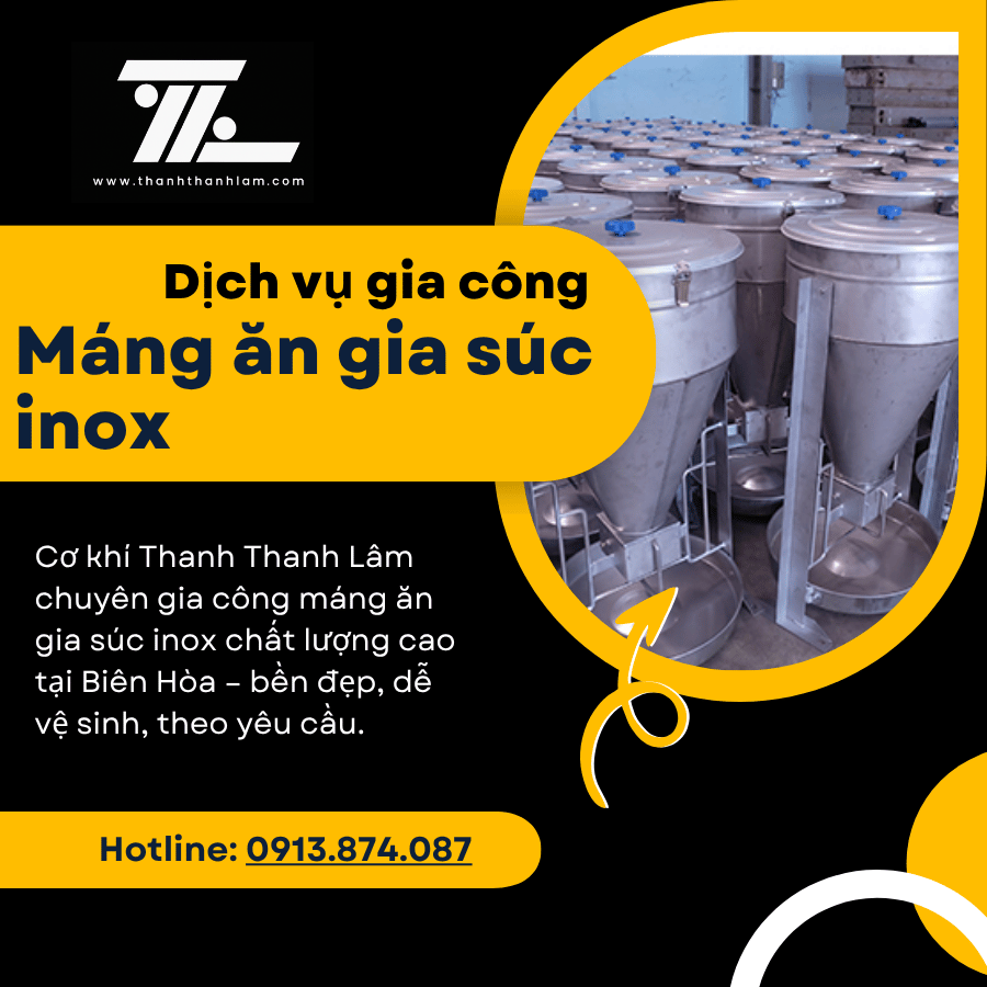 Máng ăn gia súc inox 2
