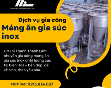 Gia công máng ăn gia súc inox