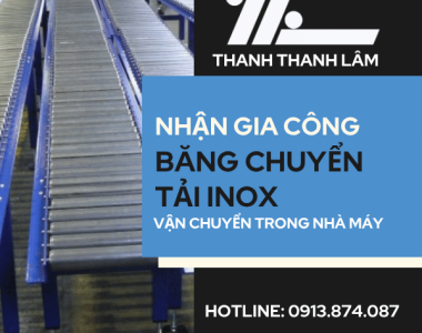 Gia công Băng chuyền tải Inox vận chuyển trong nhà máy